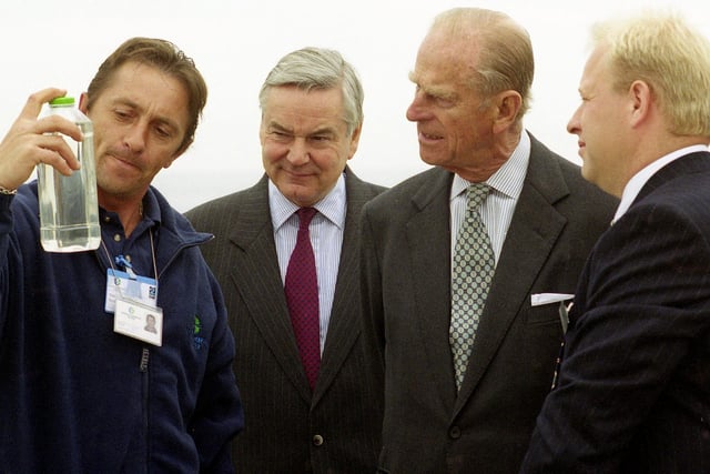 Prince Philip was pictured opening Wearside's new £70 million sewage works at Hendon in this year.