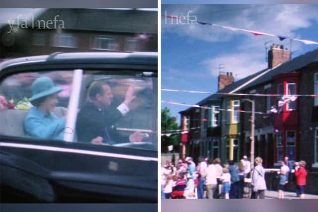 Scenes from the rare cine clip of the Queen in South Shields. Photos courtesy of the North East Film Archive.