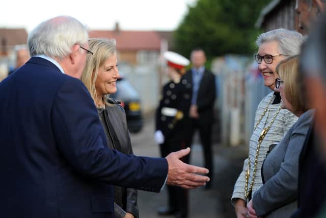 Visit of Sophie, Countess of Wessex, to present the Queens Award for Voluntary Service to NECA at their Brockley Avenue Allotment.