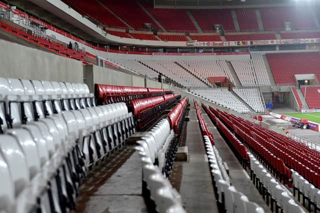 The Stadium of Light red and white seats. Picture by FRANK REID 