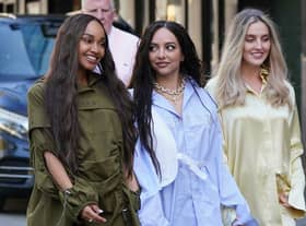 Little Mix -  Leigh-Anne Pinnock, Jade Thirlwall and Perrie Edwards - pictured arriving at the studios of Global Radio in London at the end of last month. Picture by PA.