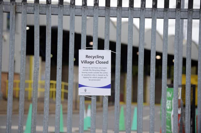 The Recycling Village on Middlefields Industrial Estate closed on Tuesday, March 24, but will open again on Monday, May 11.