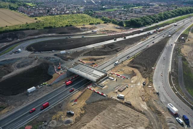 A19 traffic travelling under the new overbridge