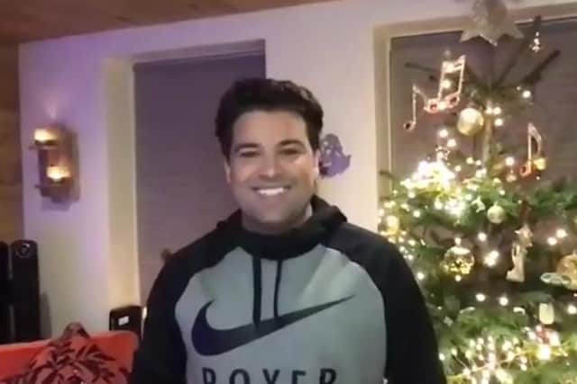 X Factor winner Joe McElderry took part in a Facebook live video to support the Cancer Connections' 12 Layers of Christmas.