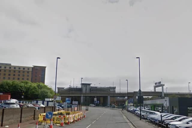 The group had been heading for Railway Street after hiring scooters from Redheugh Bridge Road, a short distance from Newcastle's Utilita Arena. Image copyright Google Maps.