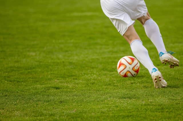 playing football