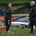 Marcelo Bielsa and Steve Bruce at Elland Road during Leeds United and Newcastle United's meeting at Elland Road in Devember. (Photo by Rui Vieira - Pool/Getty Images)