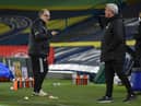 Marcelo Bielsa and Steve Bruce at Elland Road during Leeds United and Newcastle United's meeting at Elland Road in Devember. (Photo by Rui Vieira - Pool/Getty Images)