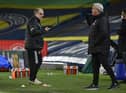 Marcelo Bielsa and Steve Bruce at Elland Road during Leeds United and Newcastle United's meeting at Elland Road in Devember. (Photo by Rui Vieira - Pool/Getty Images)