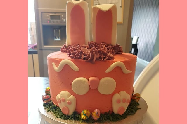 An easter bunny cake by one of our star bakers, Louise.