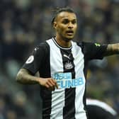 NEWCASTLE UPON TYNE, ENGLAND - FEBRUARY 01: Valentino Lazaro of Newcastle United in action during the Premier League match between Newcastle United and Norwich City at St. James Park on February 1, 2020 in Newcastle upon Tyne, United Kingdom. (Photo by Mark Runnacles/Getty Images)