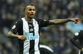 NEWCASTLE UPON TYNE, ENGLAND - FEBRUARY 01: Valentino Lazaro of Newcastle United in action during the Premier League match between Newcastle United and Norwich City at St. James Park on February 1, 2020 in Newcastle upon Tyne, United Kingdom. (Photo by Mark Runnacles/Getty Images)