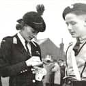 Lady Mountbatten, Superintendent-in-Chief, and a St John Cadet in 1944