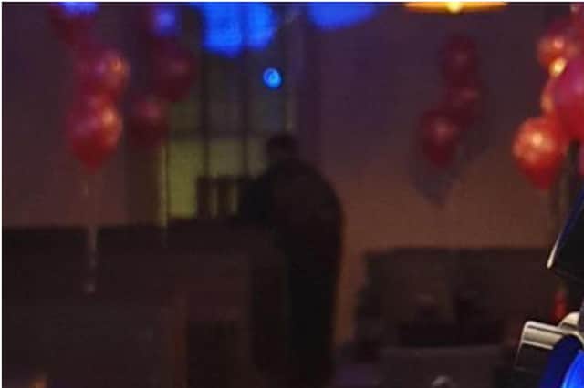 A photo taken of the venue's function room appears to show a ghostly figure, despite the building being empty at the time.