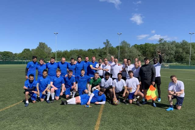 South Shields Marine School’s newly-founded Winterbottom Wanderers, made up of maritime cadets, took on lecturers and other staff.