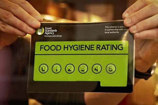 Food hygiene ratings range on a scale of 0-5