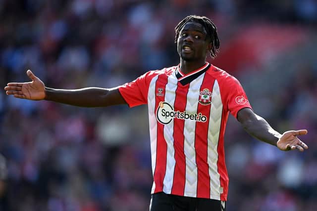 Mohammed Salisu of Southampton looks on during the Premier League match between Southampton and Wolverhampton Wanderers at St Mary's Stadium on September 26, 2021 in Southampton, England. (Photo by Alex Davidson/Getty Images)