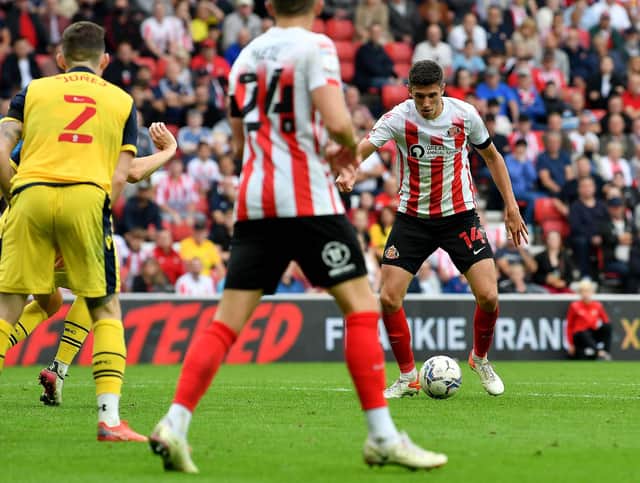 Ross Stewart playing for Sunderland against Bolton.