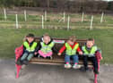 Youngsters at Nurserytime take a break from spreading some joy.