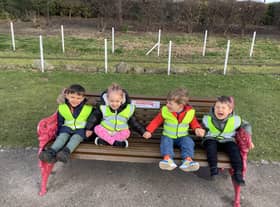 Youngsters at Nurserytime take a break from spreading some joy.