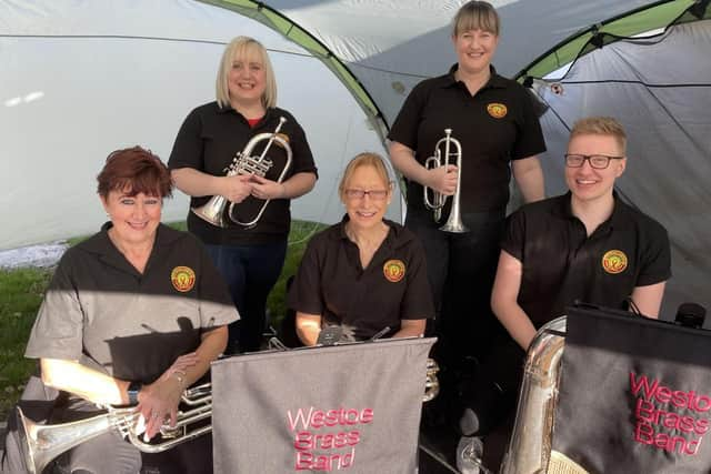 Members of Westoe Brass Band