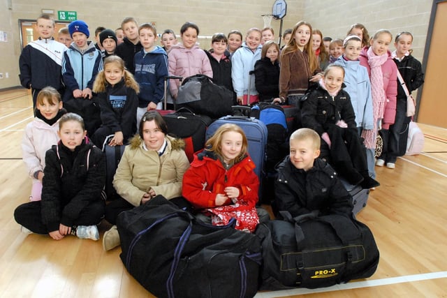 Pupils from Seaview Primary School were off on their first ever trip to Thurston in 2008. Is there someone you know in the photo?