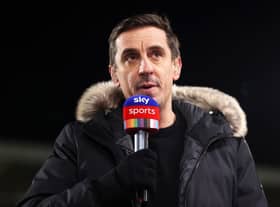 Gary Neville has revealed how he tried to convince Alan Shearer to join Manchester United instead of Newcastle United. (Photo by Alex Pantling/Getty Images)