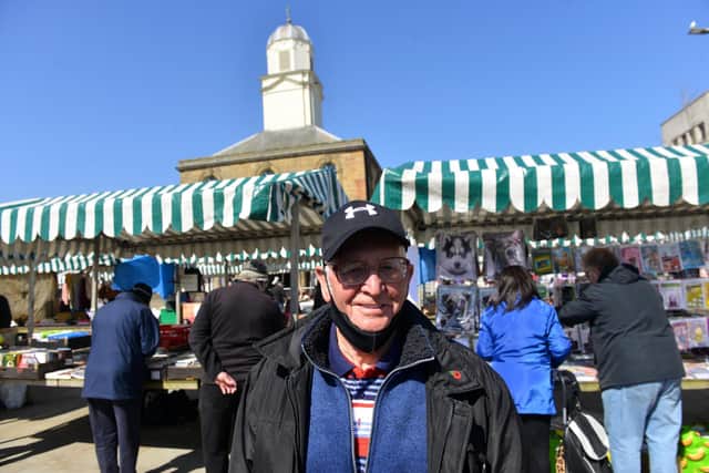 Shopper Tommy Roberts at South Shields market.