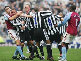 Lee Bowyer and Kieron Dyer.  (Photo by Laurence Griffiths/Getty Images)