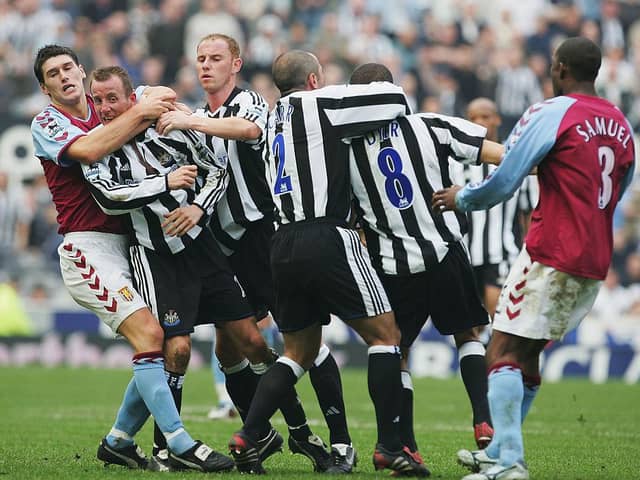 Lee Bowyer and Kieron Dyer.  (Photo by Laurence Griffiths/Getty Images)