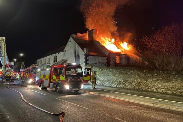 The former pub was "well alight" by the time fire crews arrived.