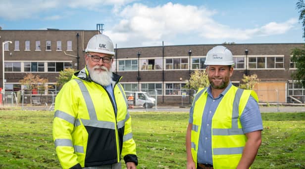 Adrian Bartle, of UK Land Estates and Andrew Dawson, of Castle Housing Services at St George’s House.