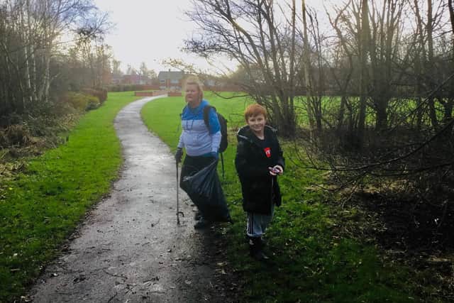 The community effort took place on New Year's Day. Picture: Hebburn Litter Pickers.