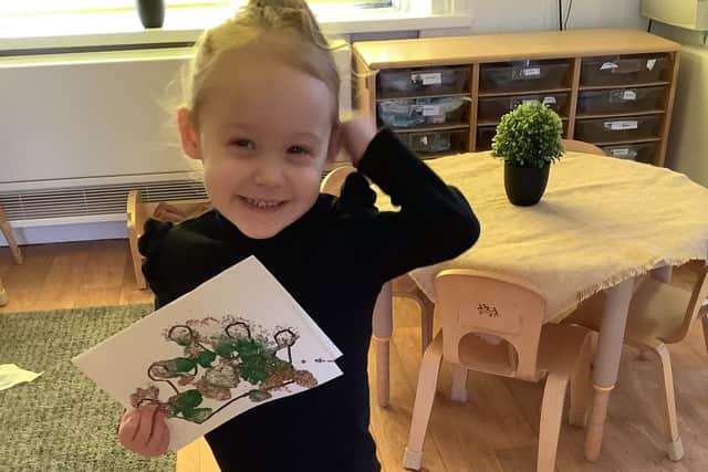 Children at Nurserytime South Shields sent a special card to the Queen.