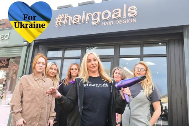 #Hairgoals salon owner Tina Rea and her staff are to donate all money raised through haircuts to Ukraine refugees on Sunday 20th March