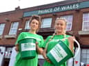 Prince of Wales is to hold a Macmillan fundraising fun day. From left Abi Laidler and assistant manager Natasha Bell.
