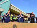 NHS staff take part in the Clap For Our Carers at Sunderland Royal Hospital. The health service is due to lead another applause for all those who have supported the NHS through recent months.