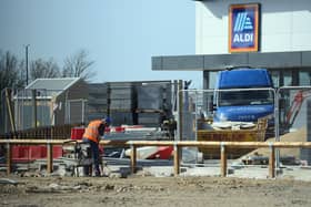 Construction taking place at Aldi in Pennywell, Sunderland before it opened in June.