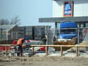 Construction taking place at Aldi in Pennywell, Sunderland before it opened in June.