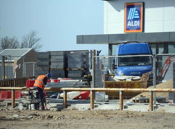 Construction taking place at Aldi in Pennywell, Sunderland before it opened in June.