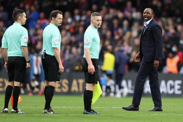 Patrick Vieira believes the decision to overturn his side's goal was 'harsh' (Photo by Julian Finney/Getty Images)
