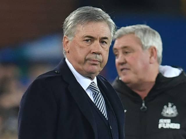 Carlo Ancelotti and Steve Bruce last season.