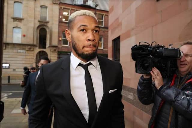 Joelinton arriving before his magistrates court appearance in Newcastle.