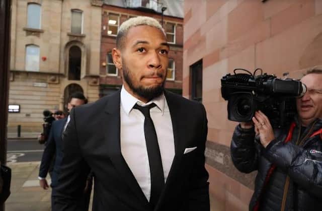 Joelinton arriving before his magistrates court appearance in Newcastle.