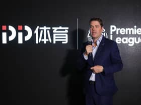 SHANGHAI, CHINA - JULY 19:  Richard Masters of Premier League speech during the cocktail reception to celebrate the Premier League Asia Trophy, the youth tournament and showcase the wider football development work in China. during the Premier League Asia Trophy on July 19, 2019 in Shanghai, China.  (Photo by Lintao Zhang/Getty Images for Premier League)