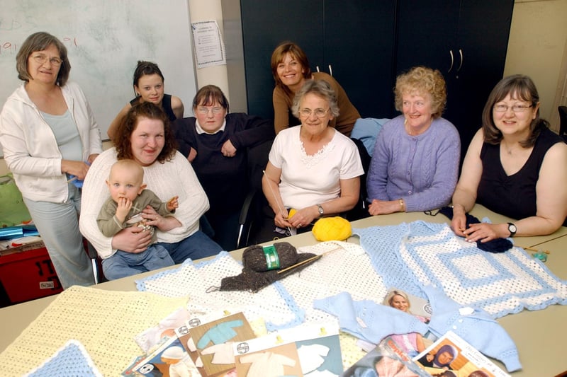 The Cast Offs knitting and stitching group pictured 14 years ago. Can you spot someone you know?