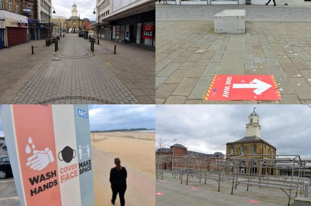 We take a look at a quiet South Shields on the third anniversary of the first coronavirus lockdown.