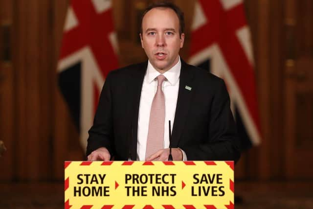 Health Secretary Matt Hancock during a Downing Street press conference./Photo: PA