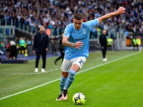 Sergej Milinkovic Savic of SS Lazio in actio during the Serie A match between SS Lazio and Empoli FC at Stadio Olimpico on January 08, 2023 in Rome, Italy. (Photo by Marco Rosi - SS Lazio/Getty Images)