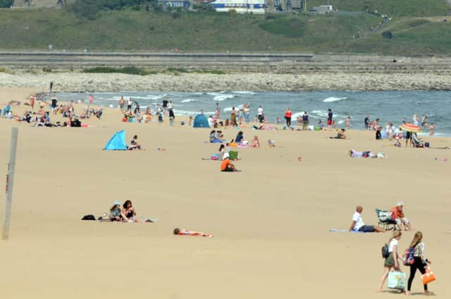The beach in South Shields in June